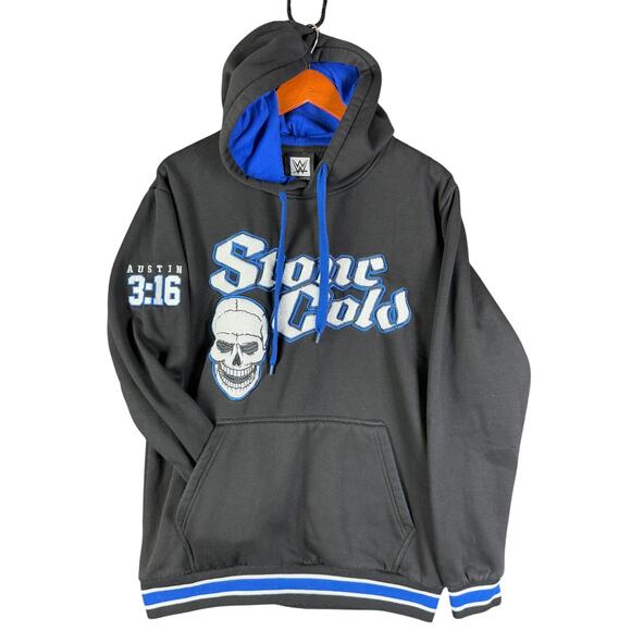 Stone Cold Steven Austin WWE Austin 3:16 Chenille Logo Pullover Hoodie Men Large - Picture 1 of 7